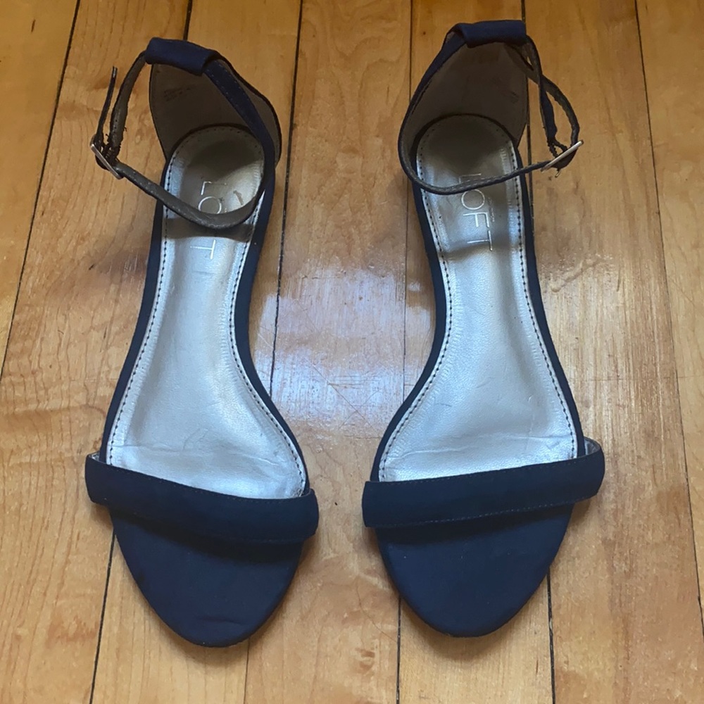 LOFT navy blue strappy sandals